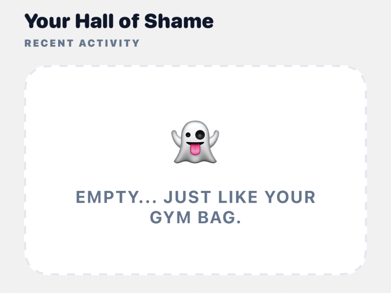 Streak tracking screen